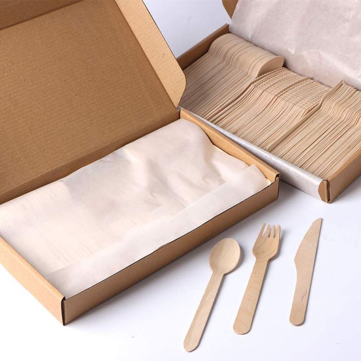 Natural Biodegradable Disposable Wooden Cutlery Sets