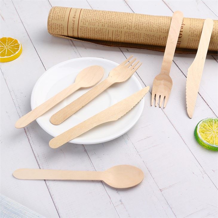 Natural Biodegradable Disposable Wooden Cutlery Sets
