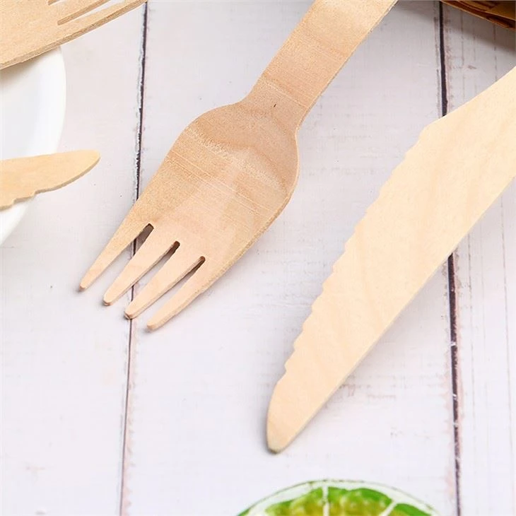 Natural Biodegradable Disposable Wooden Cutlery Sets