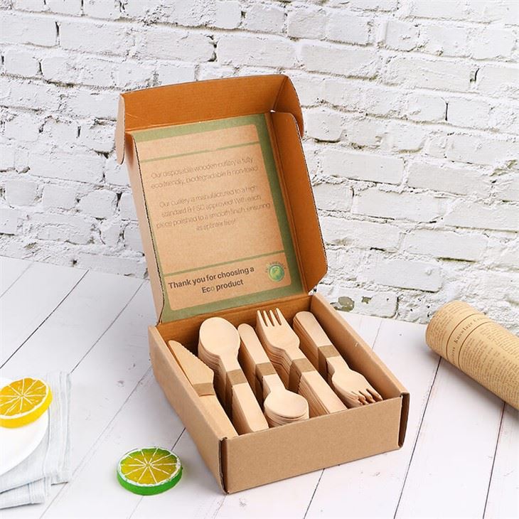 Natural Biodegradable Disposable Wooden Cutlery Sets