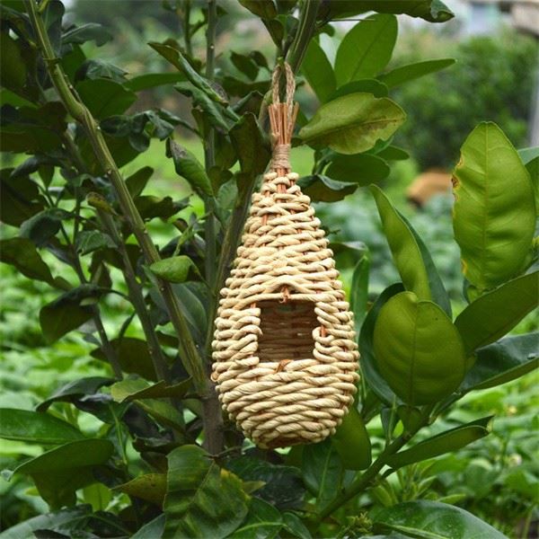 Natural Bamboo Birdhouse Bird Nest For Garden