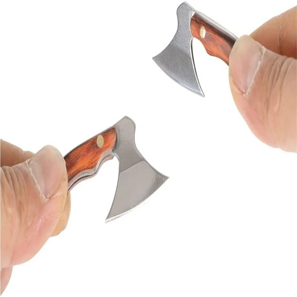 2PCS Axe Shape Mini Pocket Knife Small Keychain